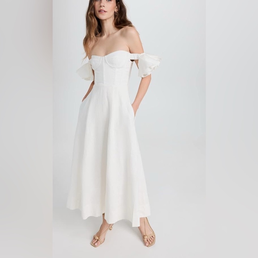 Bardot | Sigma Off-Shoulder Linen Dress - Picture 2 of 6